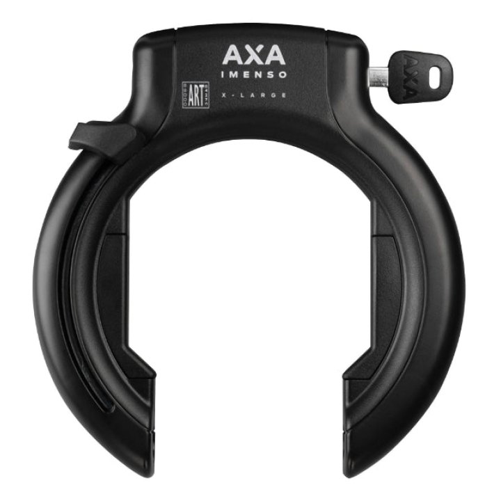 Antivol Vélo Fer A Cheval Axa Imenso Grande Ouverture 92 mm Noir (Sans Fixation) - Compatible Plug Ulc- Sécurité Niveau 12-15 - Pour Fat Bike (Clé Prisonniere)