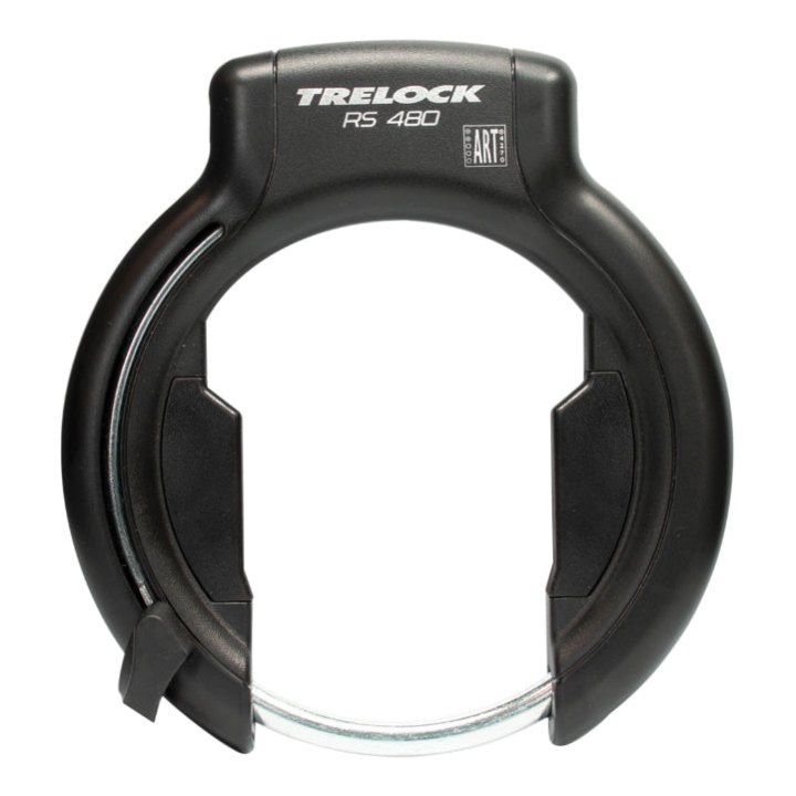 Antivol Vélo Fer A Cheval Trelock Rs480 Noir Avec Fixation (Fixation Sur Cadre Largeur De 89 mm À 112 mm) Ecart Pneu 75 mm