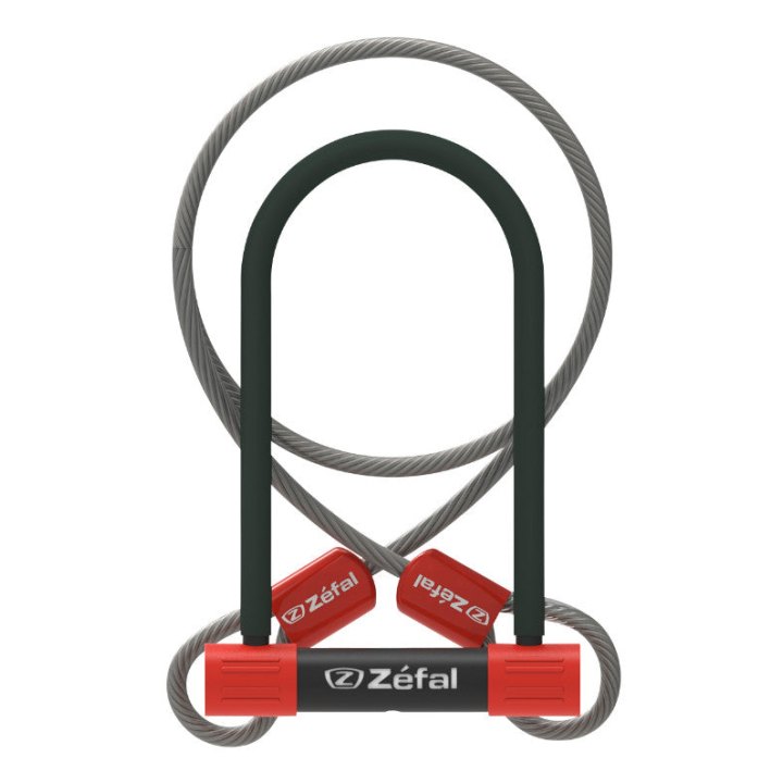 Antivol Vélo U Zefal K-Traz U13 A Clé 115 X 230 mm D 13 mm Avec Câble 1.2M Avec Support Clip - Reproduction Des Clés Possibles - Sold Secure Niveau Silver - Homologué Fub 1 Etoile