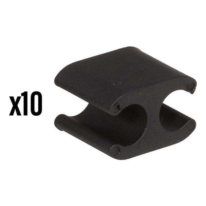 Attache Gaine Frein-Dérailleur Elvedes Noir 2,5 - 5 mm (Vendu Par 10) -Compatible Di2-