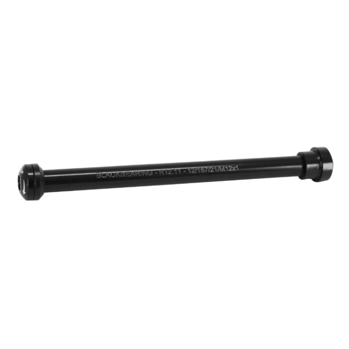 Axe Traversant - Blocage Roue Arrière Blackbearing Filetage M12 X 1.0 mm Noir (167 mm Hors Butee Dont Filetage 19 mm) Avec Écrou