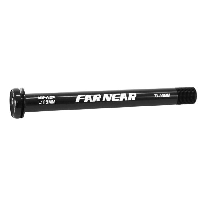 Axe Traversant - Blocage Roue Avant Switch Filetage M12 X 1.0 mm 12 X 100 Syntace Noir (119 mm Hors Butee Dont Filetage 13 mm)