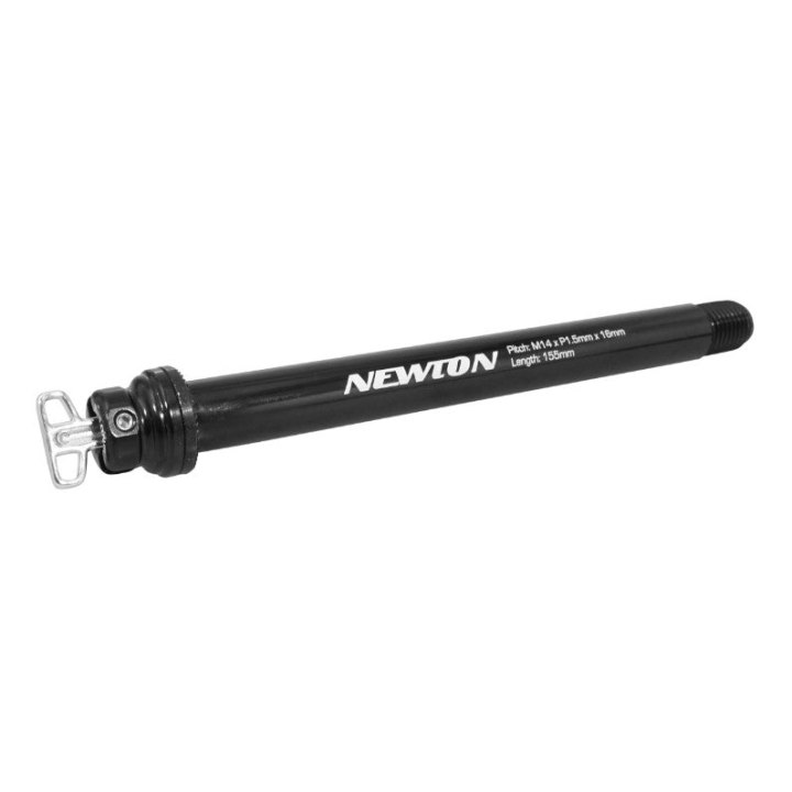 Axe Traversant - Blocage Roue Boost Avant Newton Filetage M14 X 1.5 mm Avec Levier 15 X 110 Noir Type Fox (155 mm Hors Butee Dont Filetage 16 mm)