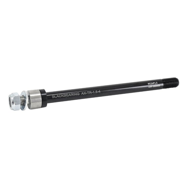 Axe Traversant - Remorque Roue Arrière Blackbearing Filetage M12X1.5 mm Pour 12X142-148 (159-165 mm) Avec Entretoise