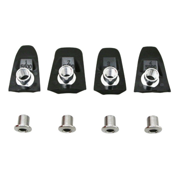 Intravis - Capot Pédalier Ta Compatible 105 5800 Noir Pour Plateau X110 (Jeu De 4) - Vis Et Cheminee