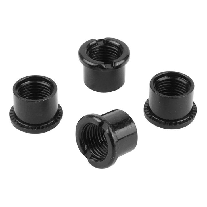 Intravis Pédalier Samox Acier Noir Compatible Mono Plateau 4 Branches (Jeu De 4) - Cheminee M8X0.75X6.7L
