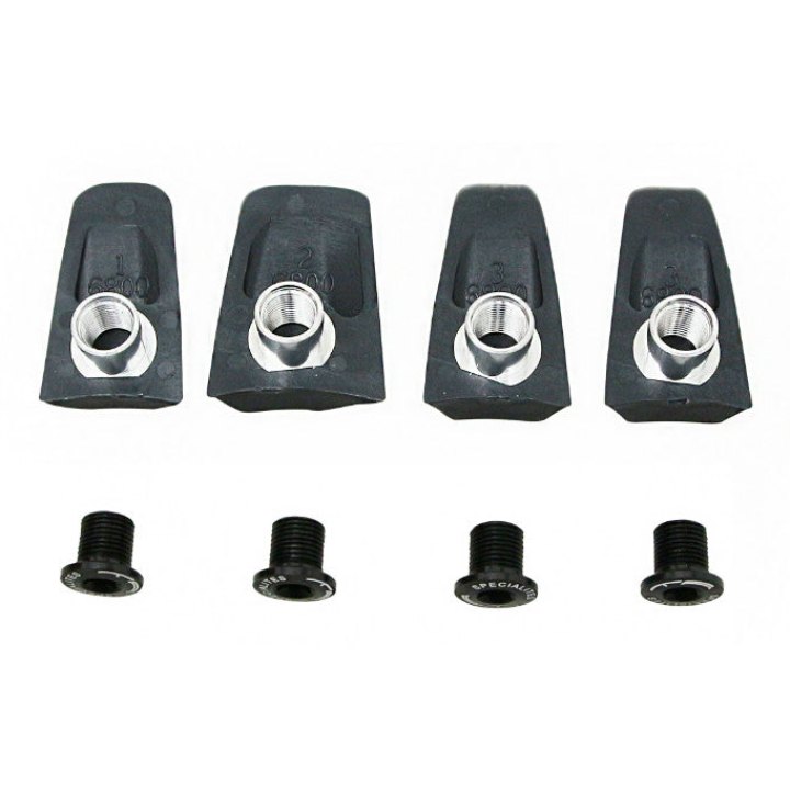 Intravis - Capot Pédalier Ta Compatible Ultegra 6800 Noir Pour Plateau X110 (Jeu De 4) - Vis Et Cheminee