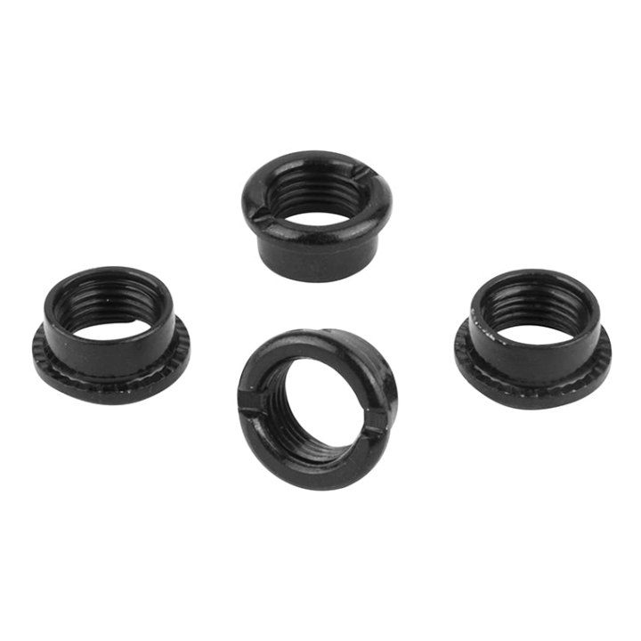 Intravis Pédalier Samox Acier Noir Compatible Mono Plateau 4 Branches (Jeu De 4) - Cheminee M8X0.75X3.7L