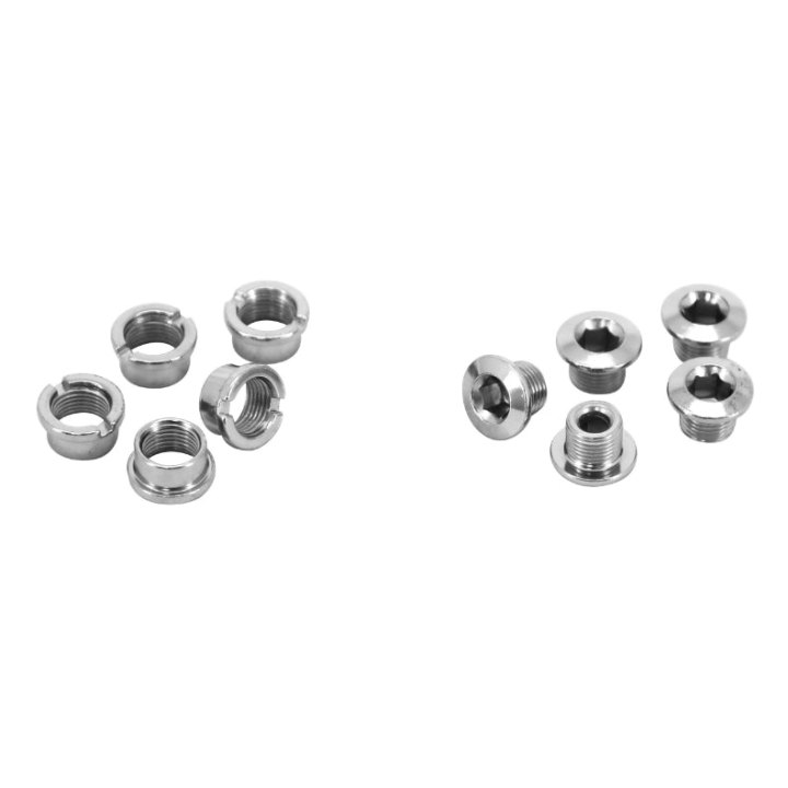 Intravis Pédalier Stronglight Piste Mono Acier (Jeu De 5) - Vis M8X6.5X0.75 Et Cheminee M8X4.5X0.75
