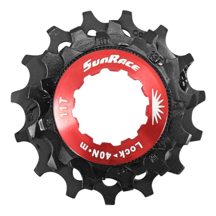 Kit 3 Pignons Sunrace Pour Cassette 12V. 11-13-15 Noir Avec Econtre Écrou Blocage