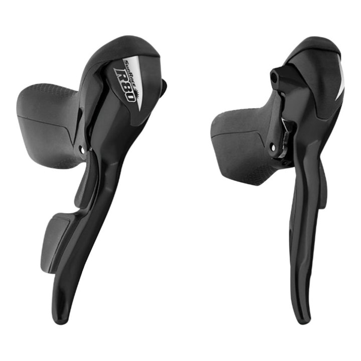 Levier-Manette Route Patin Sunrace 8V. Triple Alu Noir Compatible Shimano (Paire)