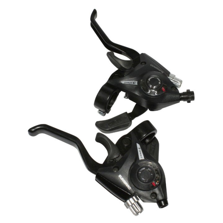 Levier-Manette VTT Patin P2R 3 X 7V. Noir Alu V-Brake Compatible Shimano (Paire)