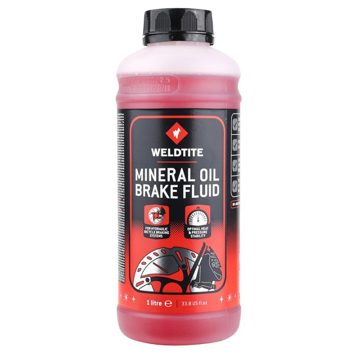 Liquide De Frein - Huile Vélo Weldtite Mineral Pour Shimano-Tektro-Magura (Bidon 1L) Colori Rose