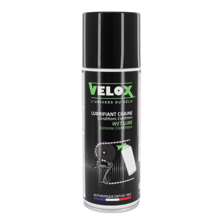 Lubrifiant Vélo Chaîne Velox Wet Lube Conditions Extremes Boue Et Humidite (200Ml)