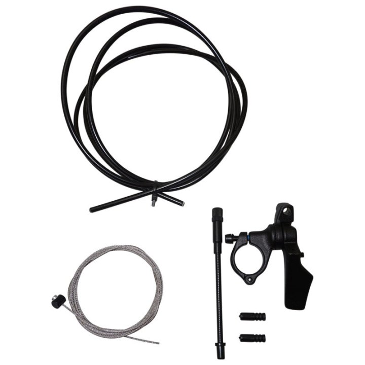 Levier Pour Tige De Selle Télescopique Satori Alu Noir Fixation Cintre VTT (Livre Avec Câble)