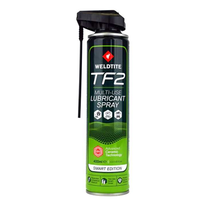 Lubrifiant Vélo Multi-Usage Weldtite Tf2 Céramique (Avec Tête Smart Aerosol 400Ml)