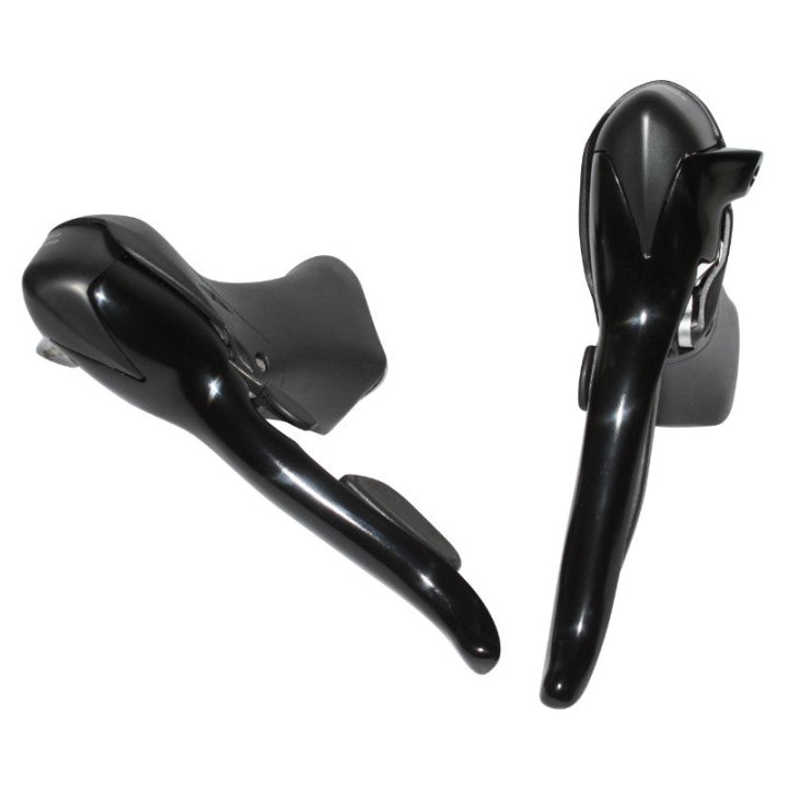 Levier-Manette Route Patin Microshift 7V. Double Alu Noir Compatible Shimano (Paire Sachet Pour Atelier)