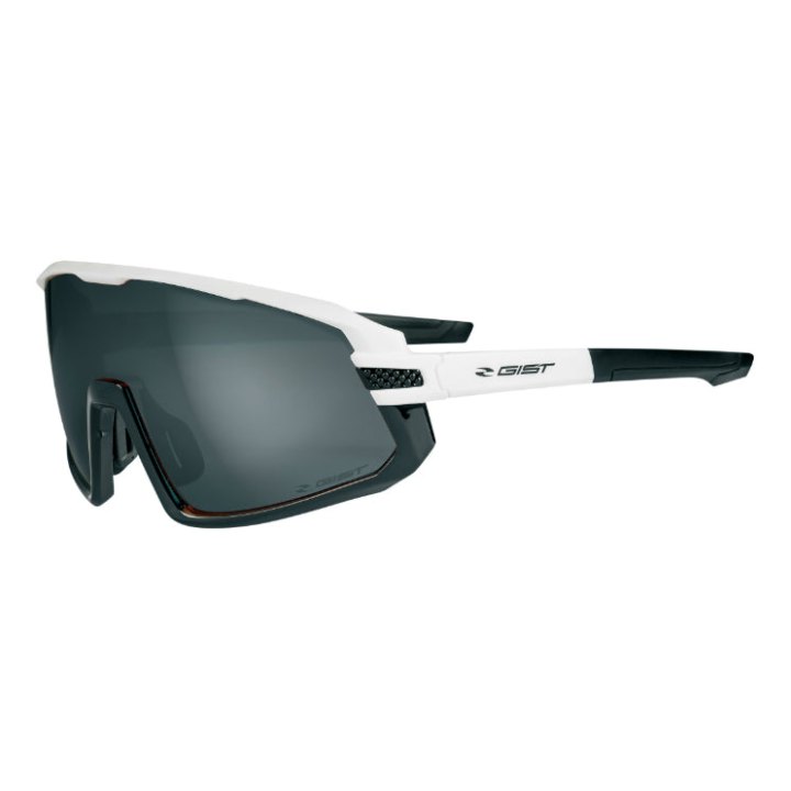 Lunettes Vélo Adulte Gist Next Monture Blanc Verres Photochromiques Qui S'Adaptent Automatiquement A La Luminosite (Verre Cat 1-3)