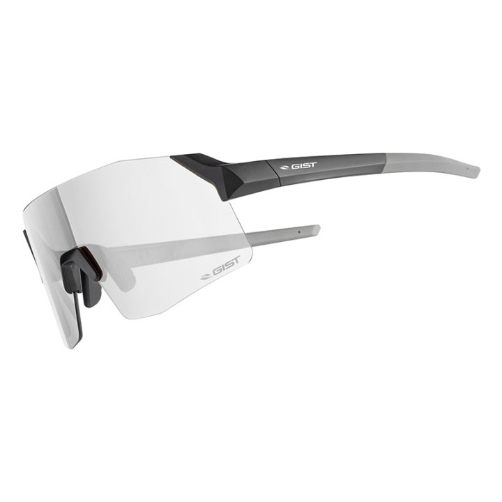 Lunettes Vélo Adulte Gist Rocket Monture Noir Mat Verres Photochromiques Qui S'Adaptent Automatiquement A La Luminosite (Verre Cat 1-3)