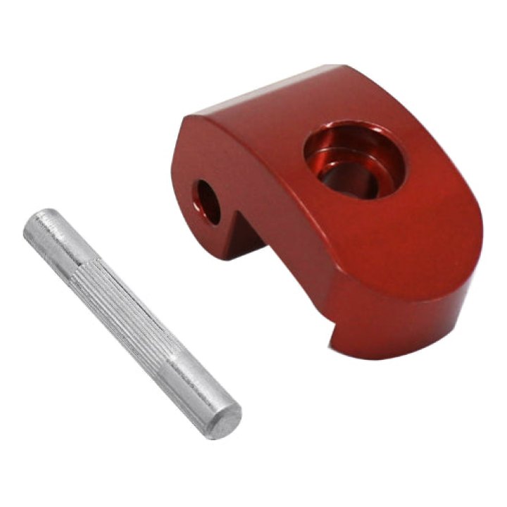 Loquet-Blocage Charniere De Verrouillage Renforcé Pour Trottinette Xiaomi M365, 1S, Essential, Pro, Pro 2 Acier Rouge (Avec Goupille) (Vendu A L'Unite)