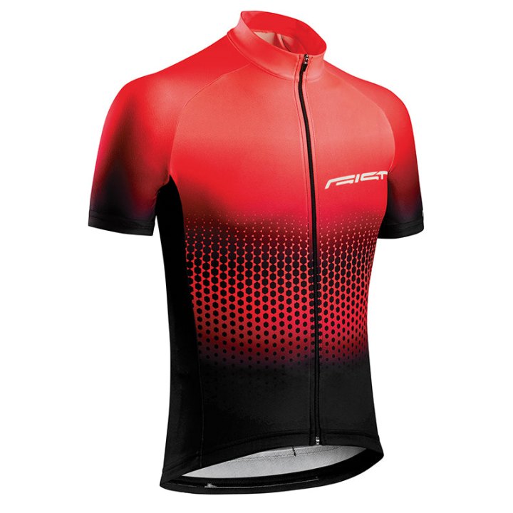 Maillot Gist Été Junior Manches Courtes Zip Total Rouge Degrade 6-8 Ans