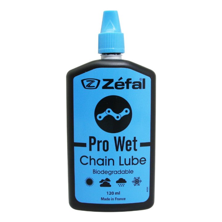 Lubrifiant Vélo Chaîne Zefal Wet Bio Lube Condition Humide Ou Boueuse (Burette 120Ml)