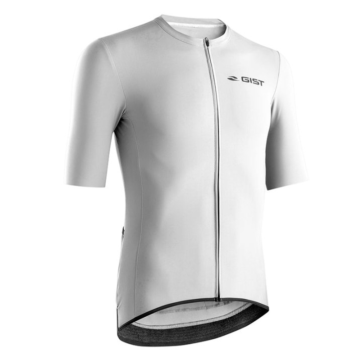 Maillot Gist Été Supremo Manches Courtes Zip Total Blanc M