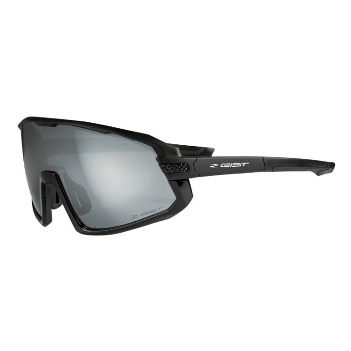 Lunettes Vélo Adulte Gist Next Monture Noir (3 Verres Interchangeables - Protection 100% Uv - Uva - Uvb) Vision Optimale, Ultra Adherentes, Tres Resistantes (Verre Cat 3)