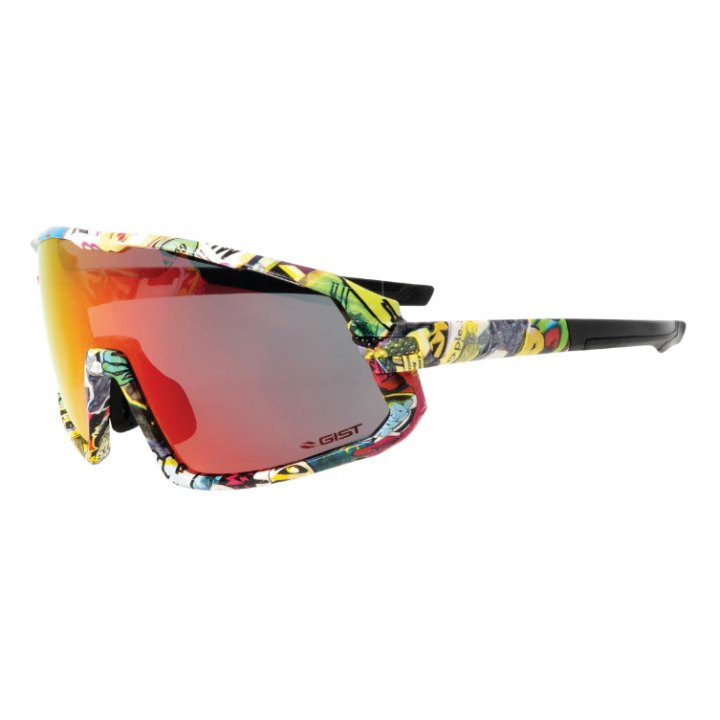 Lunettes Vélo Adulte Gist Next Monture Pop Jaune (3 Verres Interchangeables - Protection 100% Uv - Uva - Uvb) Vision Optimale, Ultra Adherentes, Tres Resistantes (Verre Cat 3)