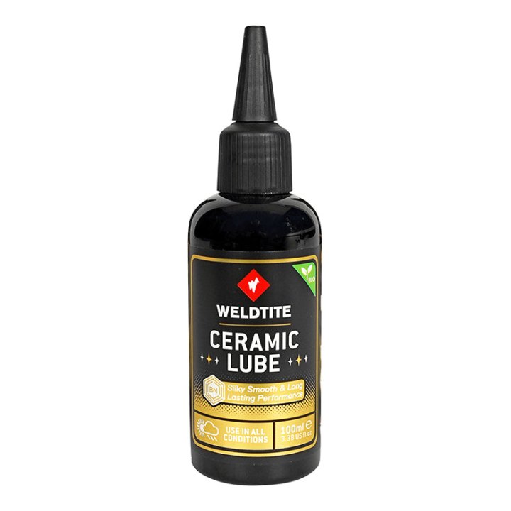 Lubrifiant Vélo Multi-Usage Weldtite Tf2 Céramique Impermeable (100Ml) - Resiste A L'Eau, Lubrification Optimale Chaîne, Dérailleur Et Câbles