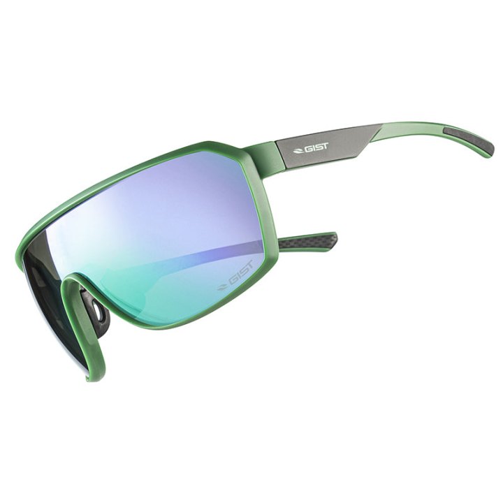 Lunettes Vélo Adulte Gist Range Monture Vert Mat - Protection 100% Uv - Uva - Uvb - (Verre Cat 3)