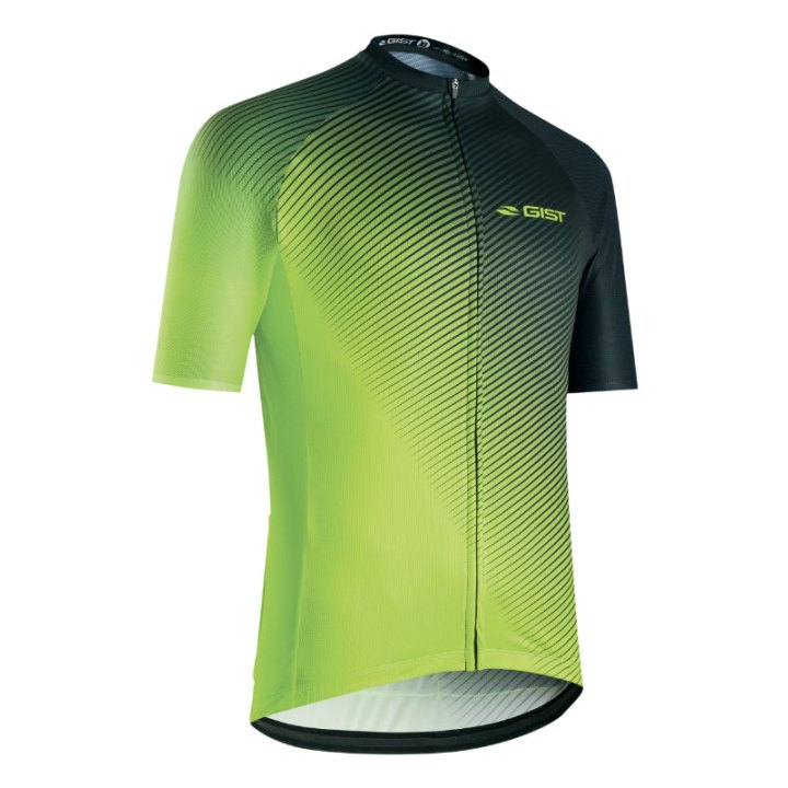 Maillot Gist Été Flow Manches Courtes Zip Total Jaune Fluo M