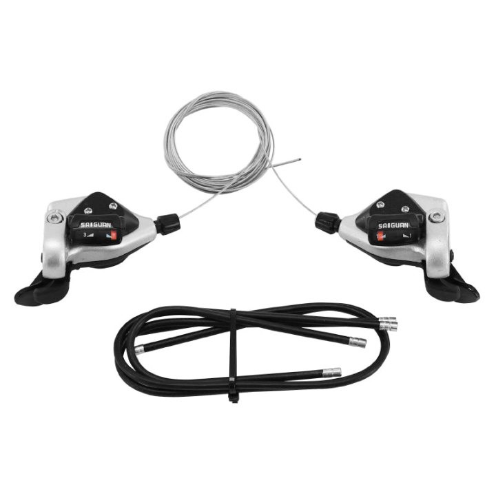 Manette VTT P2R Indexe Rapid Push-Pull 3 X 7V. (Paire) Compatible Shimano