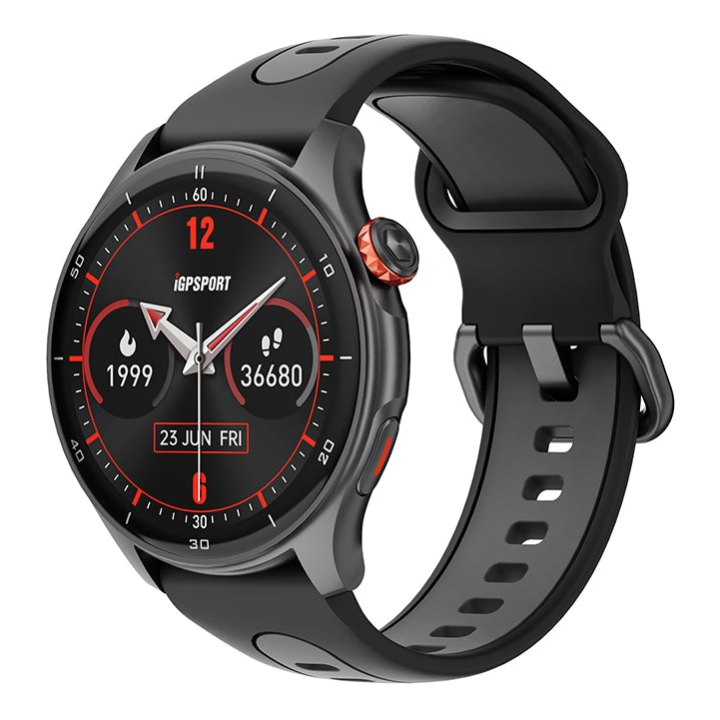 Montre Gps - Compteur Igpsport Lw10 Noir- Calories - Frequence Cardiaque - Sommeil - Notifications Et Plus De 45 Algorithmes Sante