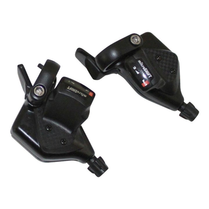 Manette VTT P2R Indexe Rapid Push-Pull 9V. Avec Poignées (Paire) Compatible Shimano