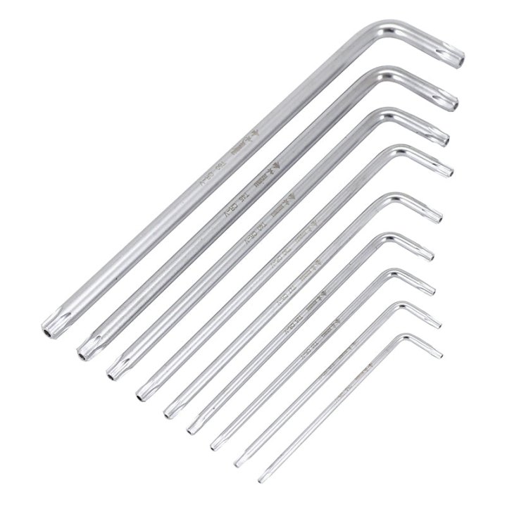 Outil Clé Torx Bo P2R Longues Creuses (T10,T15,T20,T25,T27,T30,T40,T45,T50) (Jeu De 9 Clés)