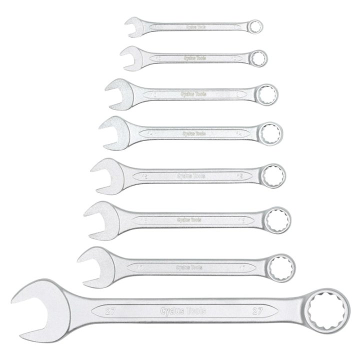 Outil Clés Mixtes Plates Et Polygonales Cyclus Acier Chrome (Jeu 8 Pieces)
