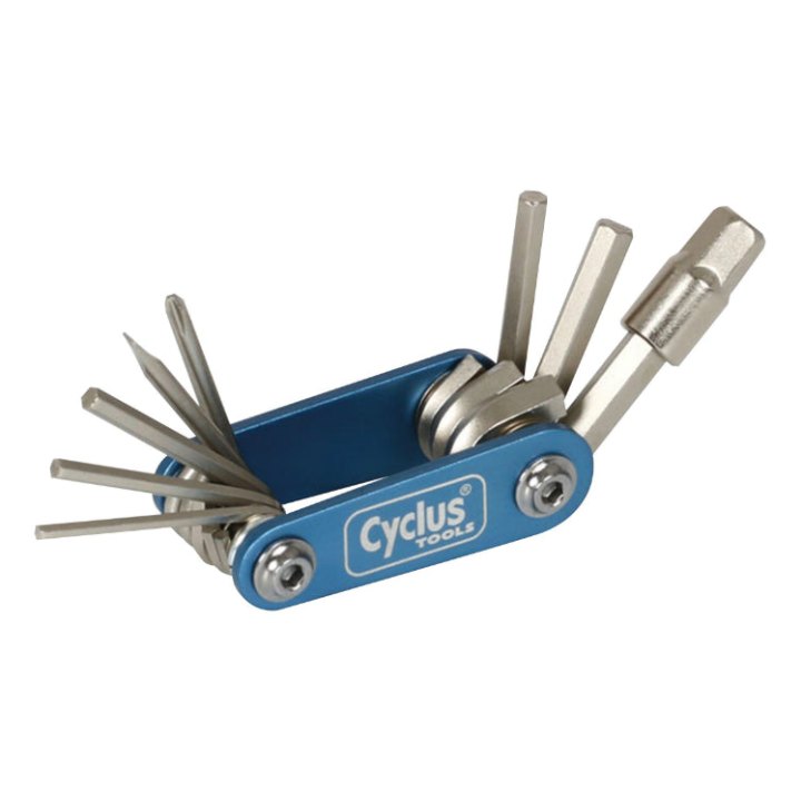 Outil Multifonction Cyclus 9 Fonctions Clé Allen 2-2.5-3-4-5-6-8 + Tournevis Plat Et Cruciforme (5,4 X 3,0 X 1,9 cm)
