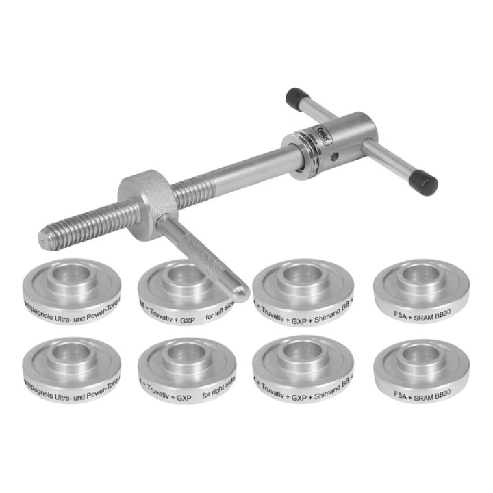 Outil Pro Montage Cuvette Intégré Pressfit Cyclus (Pour Sram Dub - Campagnolo Ultra Et Power Torque - Shimano - Sram - Truvativ Et Fsa) (Livre Avec 5 Jeux De Presse Cuvette)