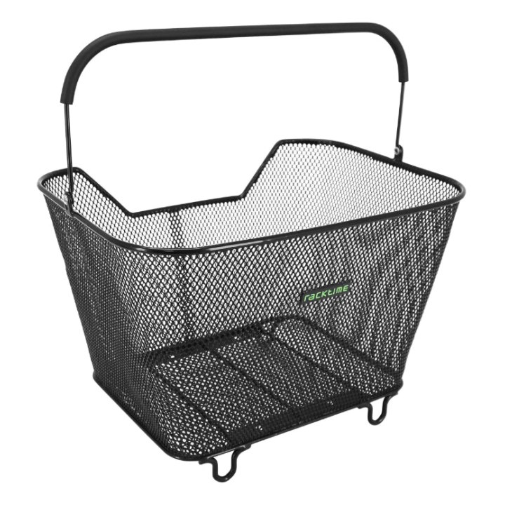 Panier Arrière Fil Acier Racktime Bask It Large Noir Avec Anse Sur Porte Bagage Racktime (43X29X31 cm) - Vendu Sans Platine Compatible Systeme Racktime Snapit 2.0 Et Snap It (178260 - 199818)
