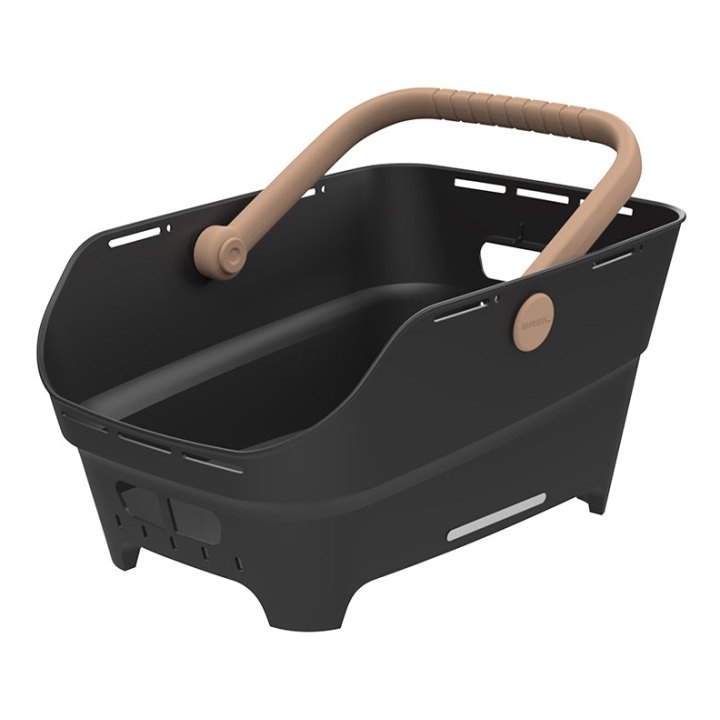 Panier Arrière Synthetique Recycle Cento Neo Mik 2.0 Basil Noir (46X35X25 cm) Compatible Systeme Mik 2.0 (Fixation Inclus)