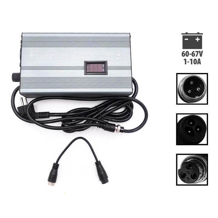 Pack Chargeur rapide 60V ➡️ 67V 1-10A + AdaptateurLP-16