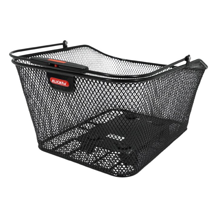 Panier Arrière Acier Nid Abeille City Klickfix Korbklip Noir Avec Fixation Clip Adaptable Sur Tout Porte Bagage 20L(41 X 31 X 21 cm)