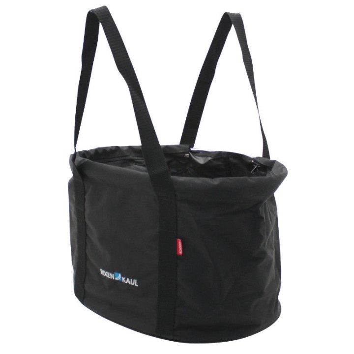 Panier Avant Toile Klickfix Shopper 24L Noir Avec Anse Fixation Sur Cintre (38X25X29 cm) (Livre Sans Fixation)