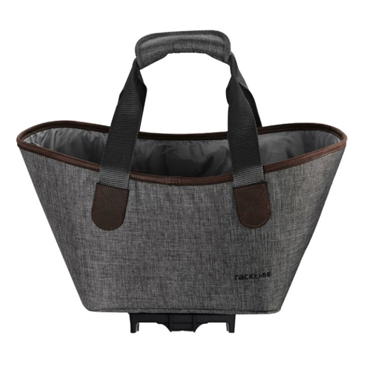 Panier-Sac A Main Vélo Racktime Agnetha 2.0 Gris Fixation Porte Bagage (L 34 cm X L 26 cm X H 37 cm) - Compatible Systeme Racktime Snapit 2.0 (Nouvelle Version Après 2021 Monte Chez Scott)