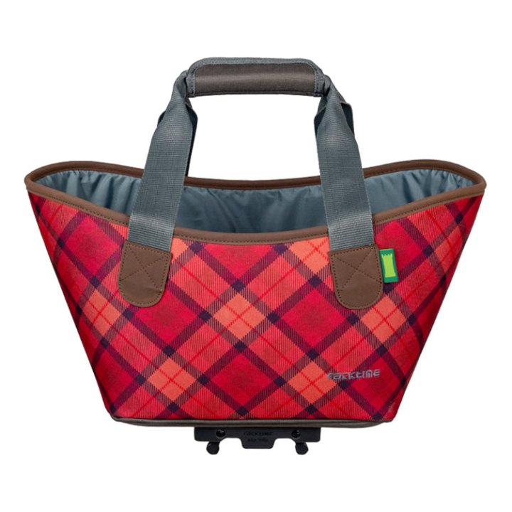 Panier-Sac A Main Vélo Racktime Agnetha Rouge Fixation Porte Bagage (L 34 cm X L 26 cm X H 37 cm) - Compatible Systeme Racktime Snapit