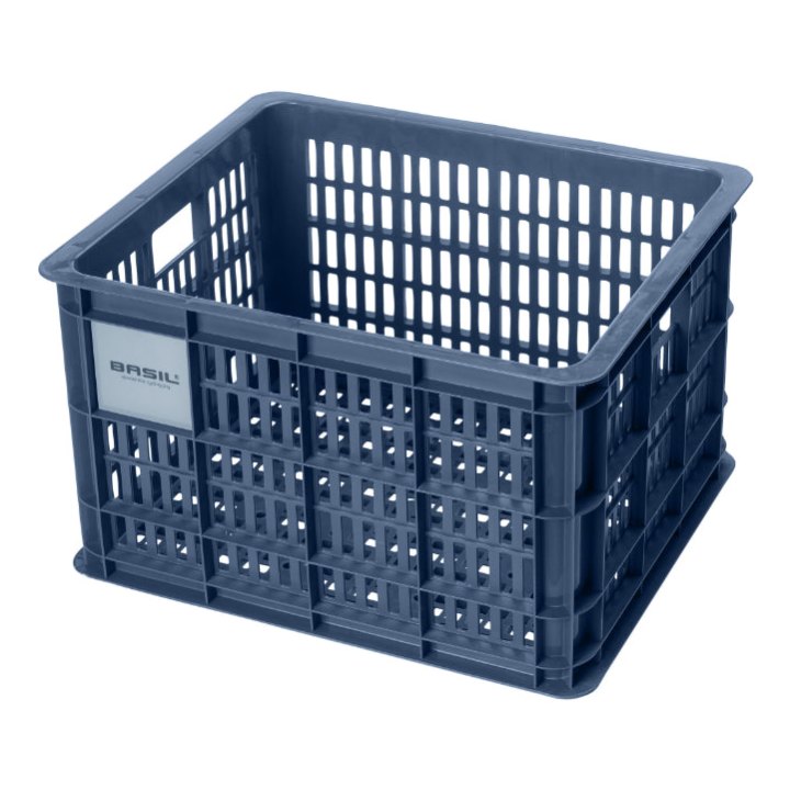 Panier - Caisse Plastique Recycle Basil Bleu 29L Avant-Arrière