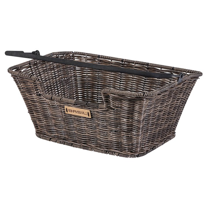 Panier Avant - Arrière Osier Synthetique Basil Capri Flex Marron (31X22X13.5 cm)