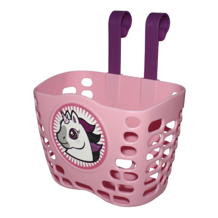 Panier Avant Enfant P2R Licorne Rose Fixation Par Sangle Sur Cintre