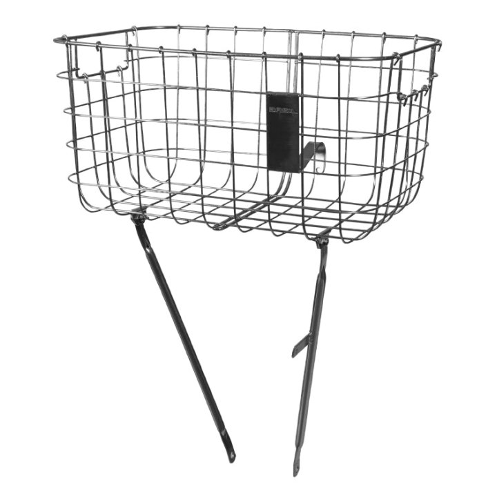 Panier Vélo Avant Basil Robin Acier Chrome Réglable 28''-26" (Poids Maxi 10 Kg) (47X31X25)